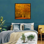 Golden Beech Tree Tunnel in Autumn Wall Art