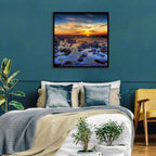 Sea Stones at Sunset Wall Art