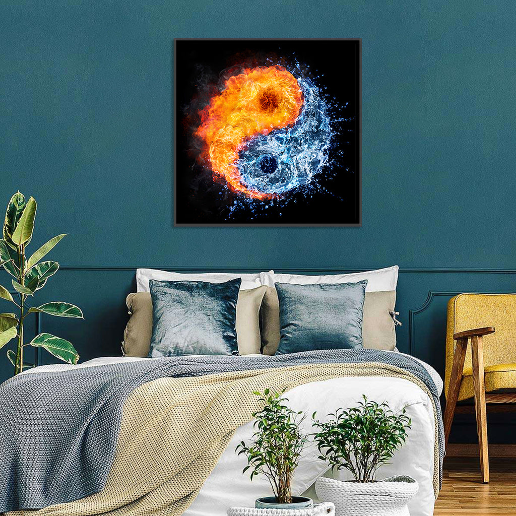 Fire and Water Yin Yang Wall Art