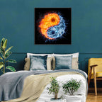 Fire and Water Yin Yang Wall Art