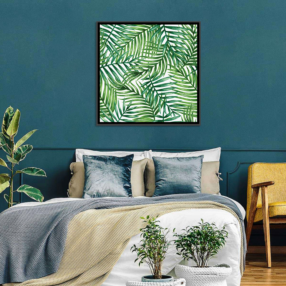 Palm Leaves Pattern Wall Art