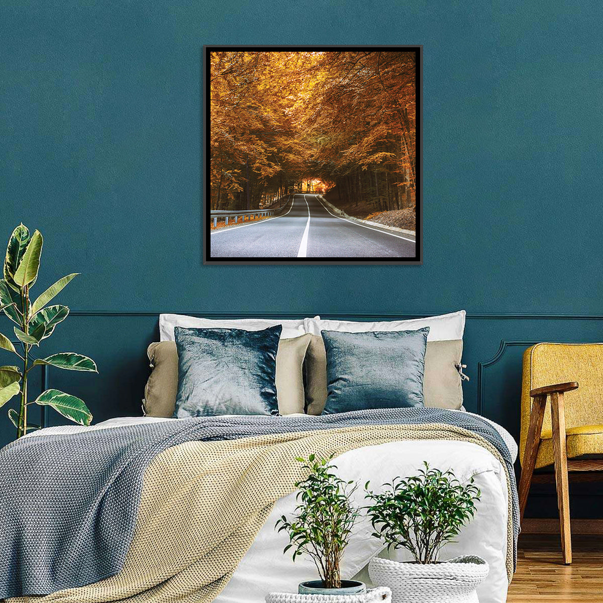 Autumn Forest Road with Canopy Wall Art