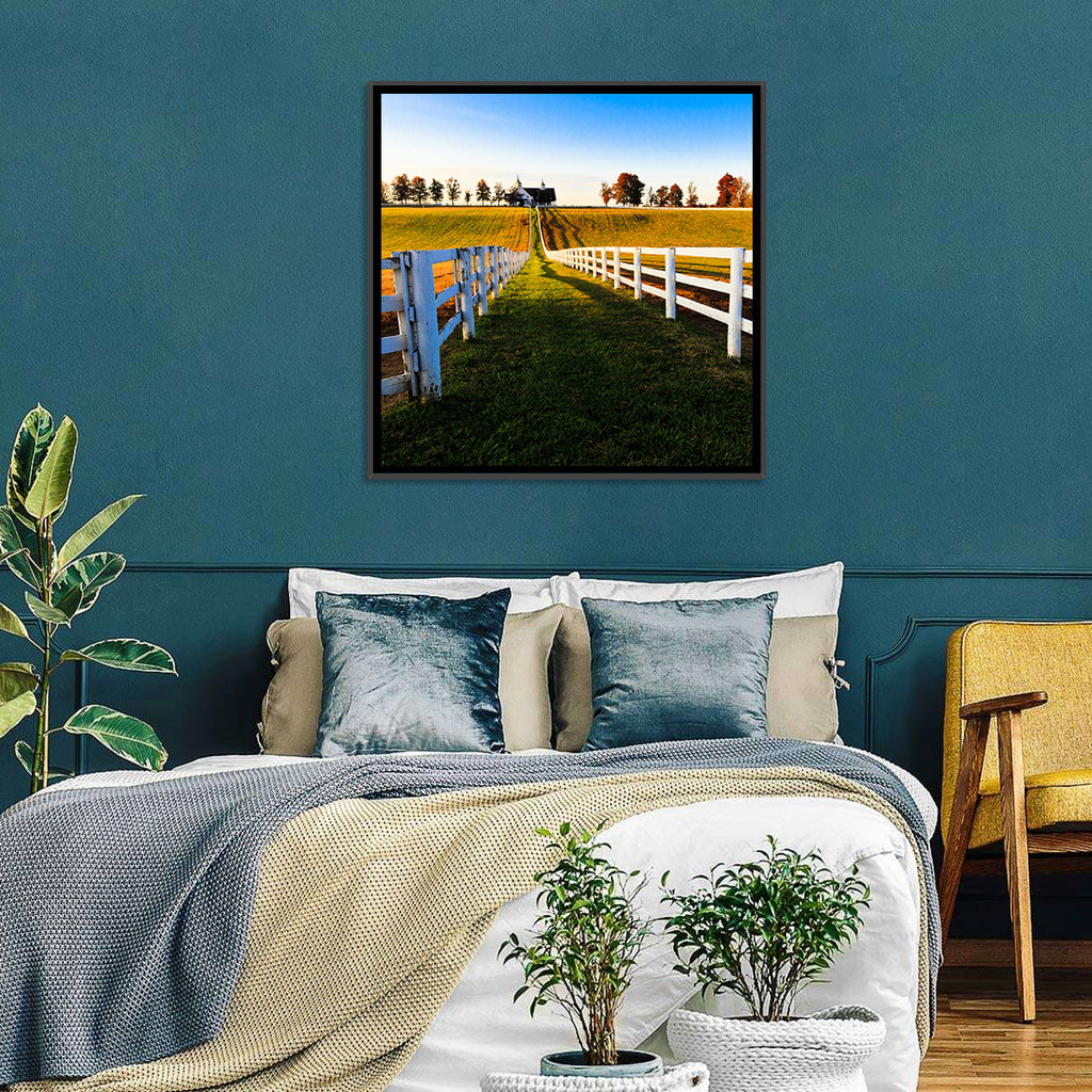 Kentucky Horse Farm at Golden Hour Wall Art