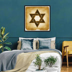 Vintage Brown Star of David Wall Art