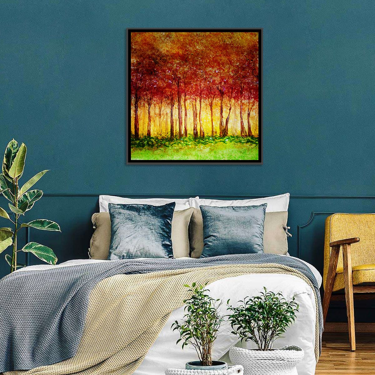 Autumn Tree Row Wall Art