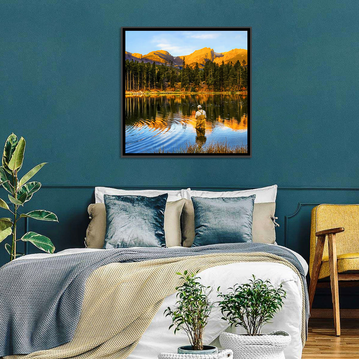 Sunrise Fishing at Sprague Lake Wall Art