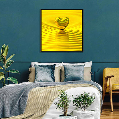 Golden Heart Ripples Wall Art