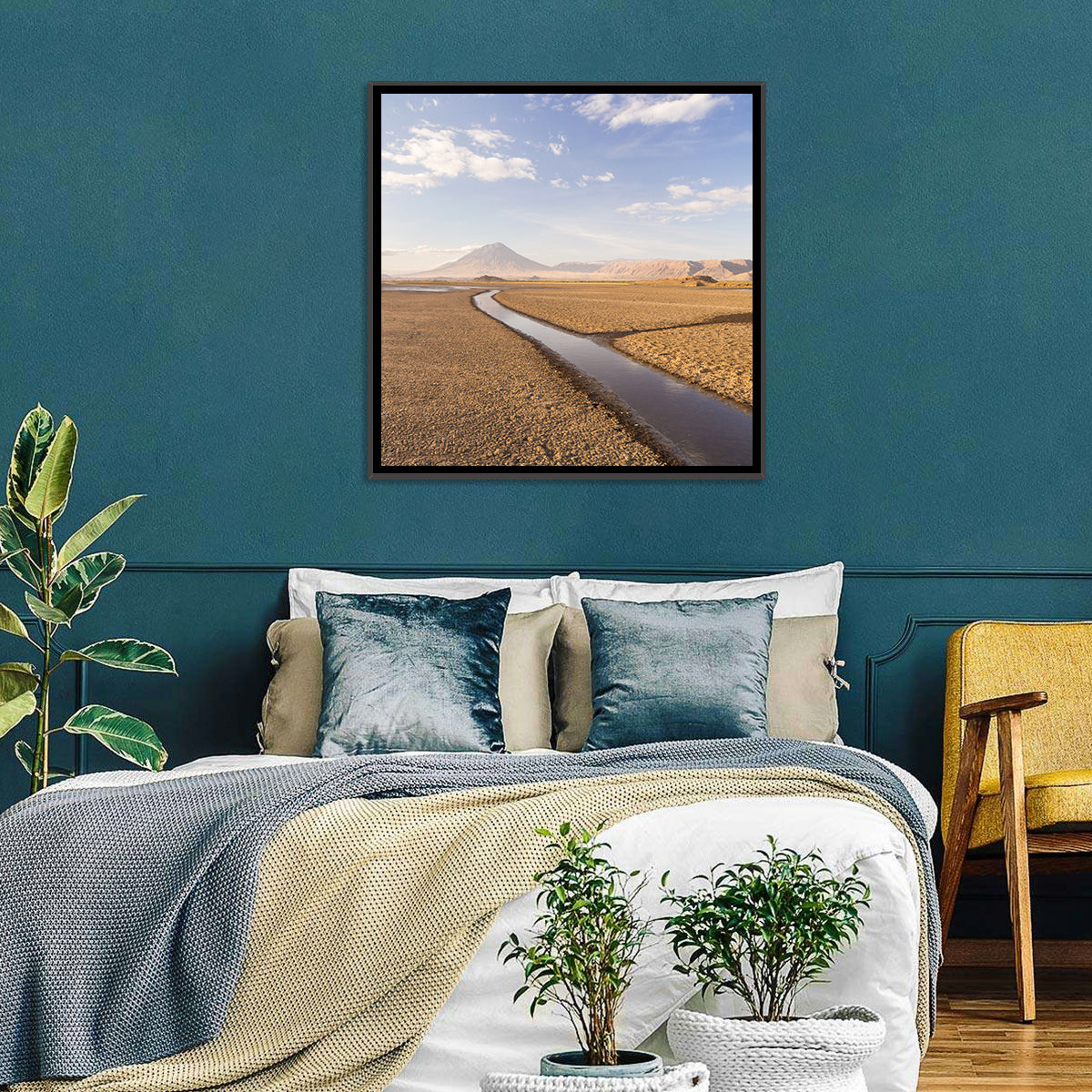 Lake Natron with Ol Doinyo Lengai Wall Art