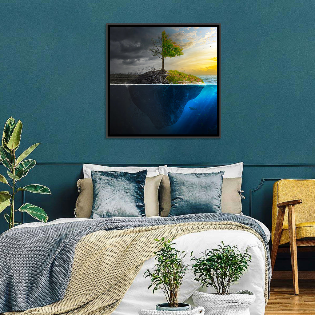 Split Island Tree of Duality Wall Art