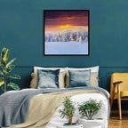 Snowy Forest Sunset Wall Art