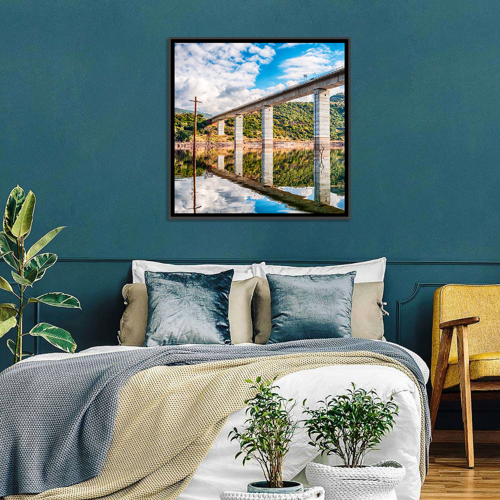 Lake Omodeo Concrete Bridge Wall Art