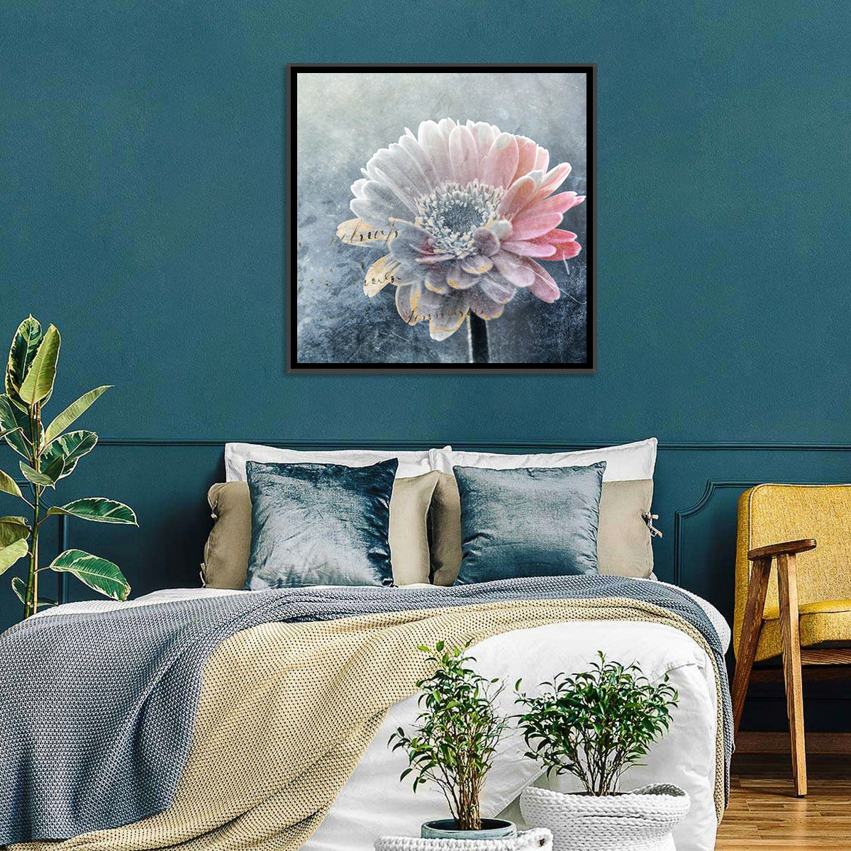 Winter Flower Painting Wall Art