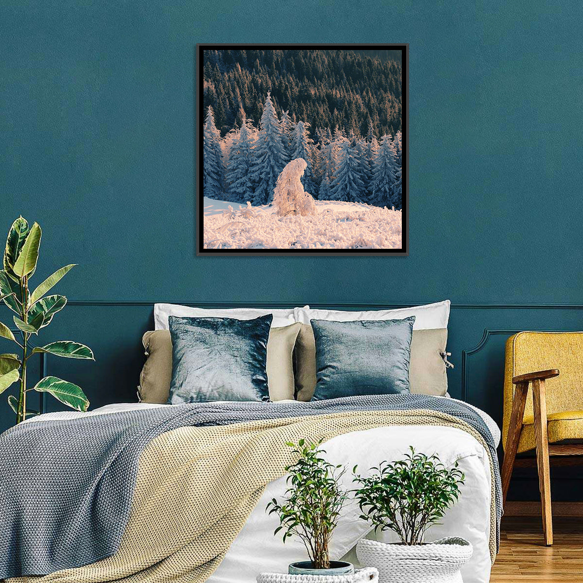 Carpathian Forest at Golden Hour Wall Art