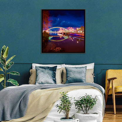 Lovers Bridge Nightscape Wall Art