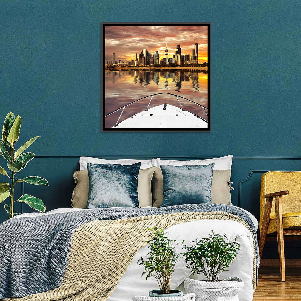 Kuwait City Skyline at Dusk Wall Art