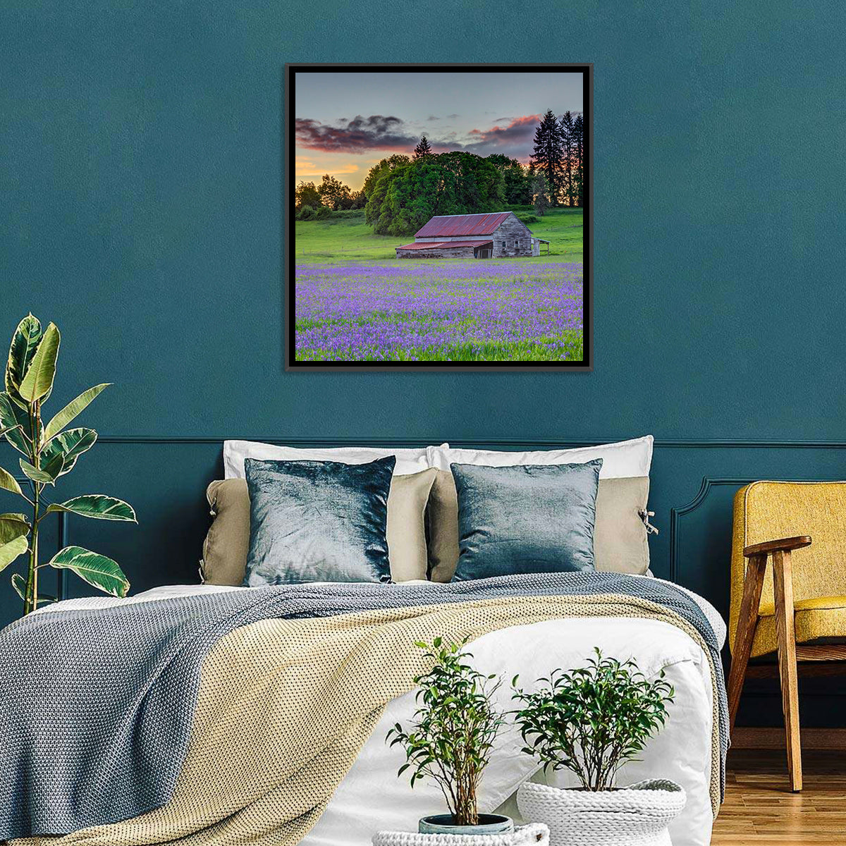 Willamette Valley Barn at Sunset Wall Art