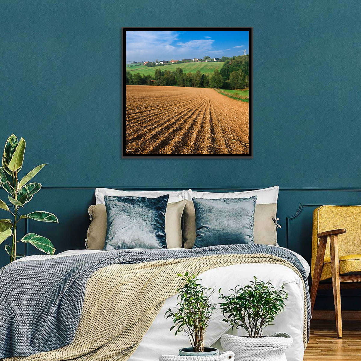 Kansas Wheat Cultivation Farm Wall Art