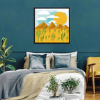 Sunny Desert Landscape Wall Art