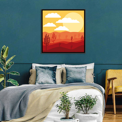 Cloudy Desert Sunrise Wall Art