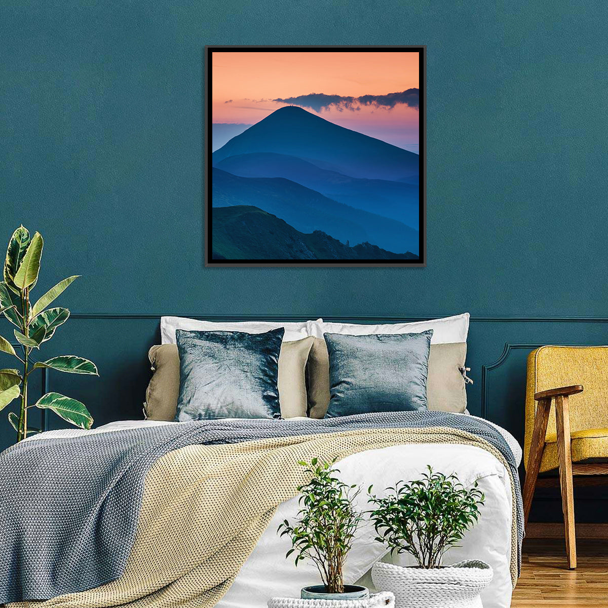 Twilight Mountain Range Wall Art