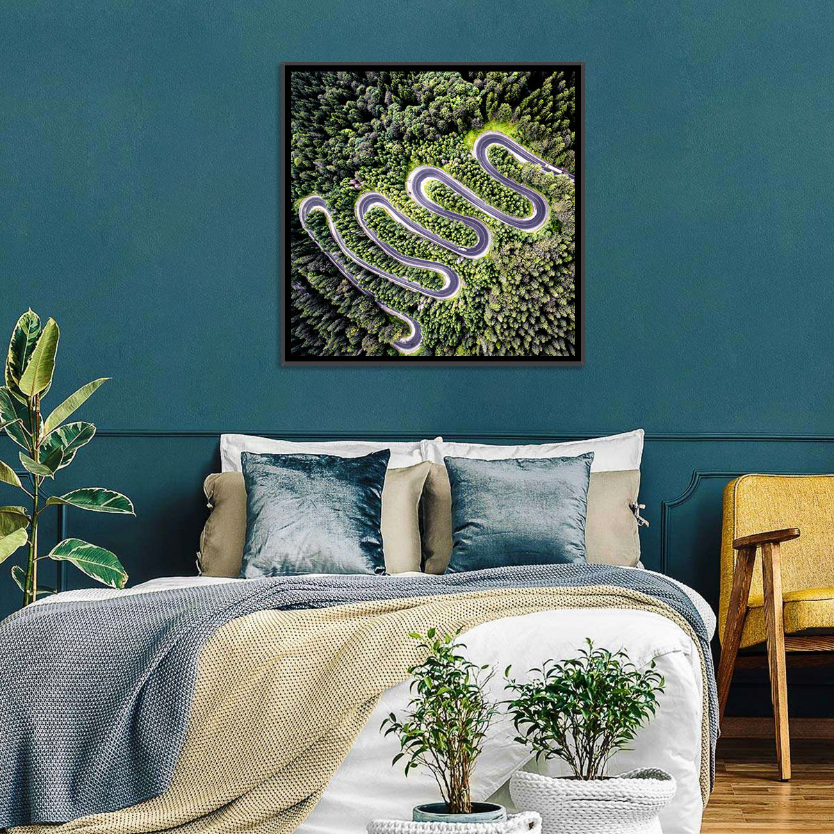 Serpentine Mountain Road Wall Art