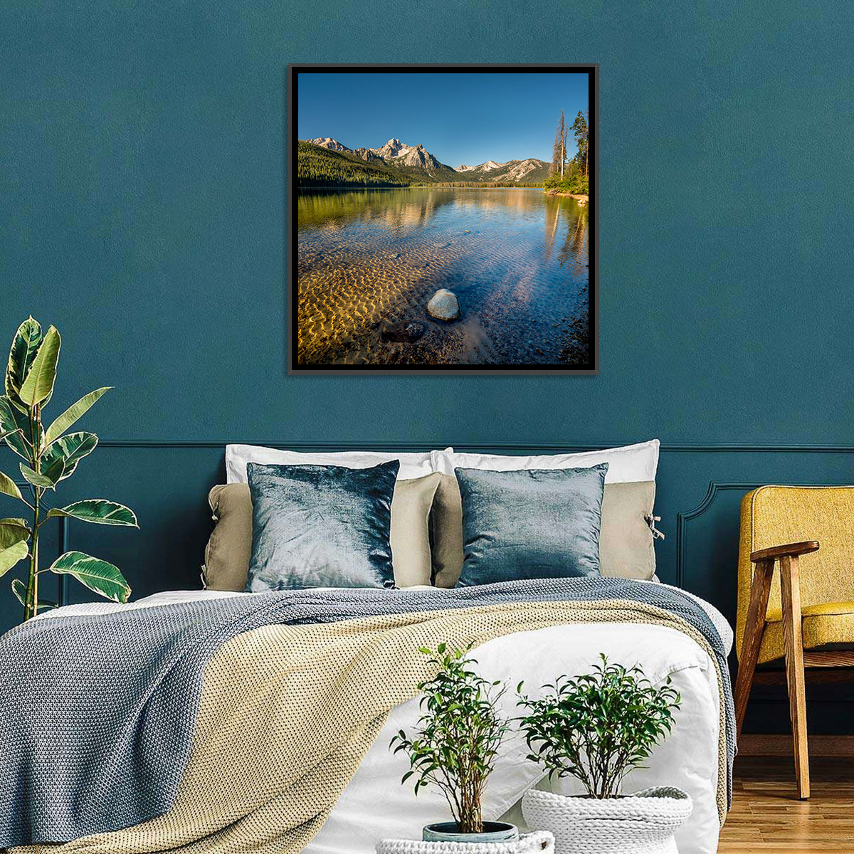 Morning Light at Stanley Lake Wall Art