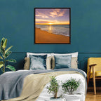 Sunrise Over Ocean Beach Wall Art