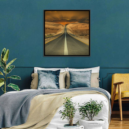 Negev Road at Sunset Wall Art