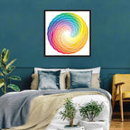 Radial Rainbow Spiral Wall Art