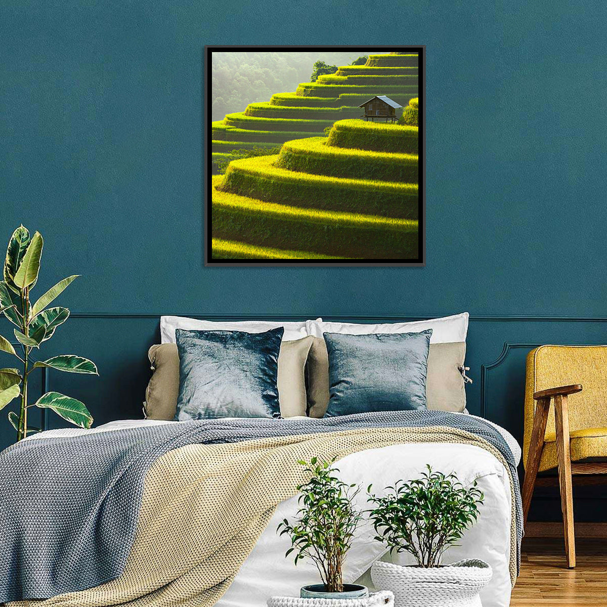 Golden Rice Terraces Wall Art