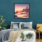 Winter Mountains Sunrise Wall Art