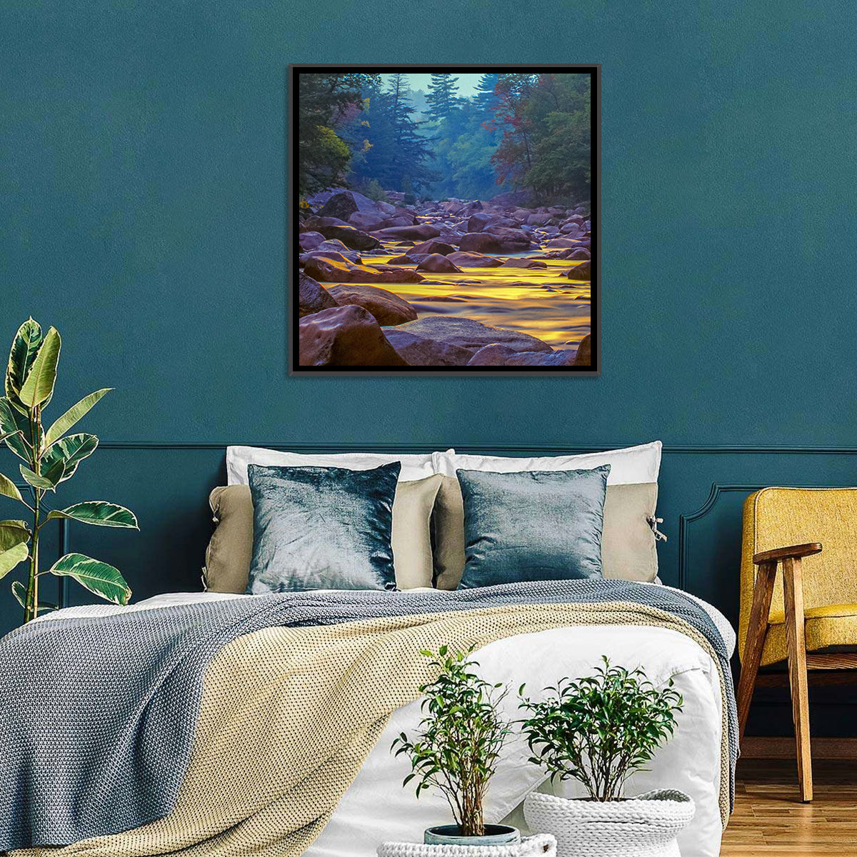 Swift River at Golden Hour, New Hampshire Wall Art