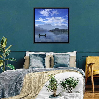 Sun Moon Lake Morning Mist Wall Art