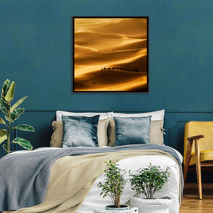 Golden Hour Camel Caravan Wall Art