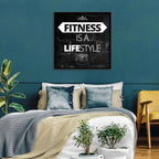 Fitness Is a Lifestyle Brick Quote Wall Art