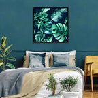 Tropical Watercolor Leaf Pattern Wall Art