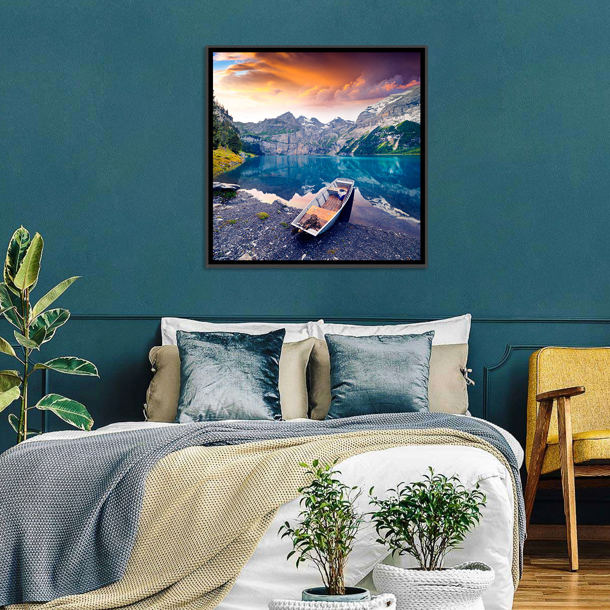Oeschinensee at Sunset Wall Art
