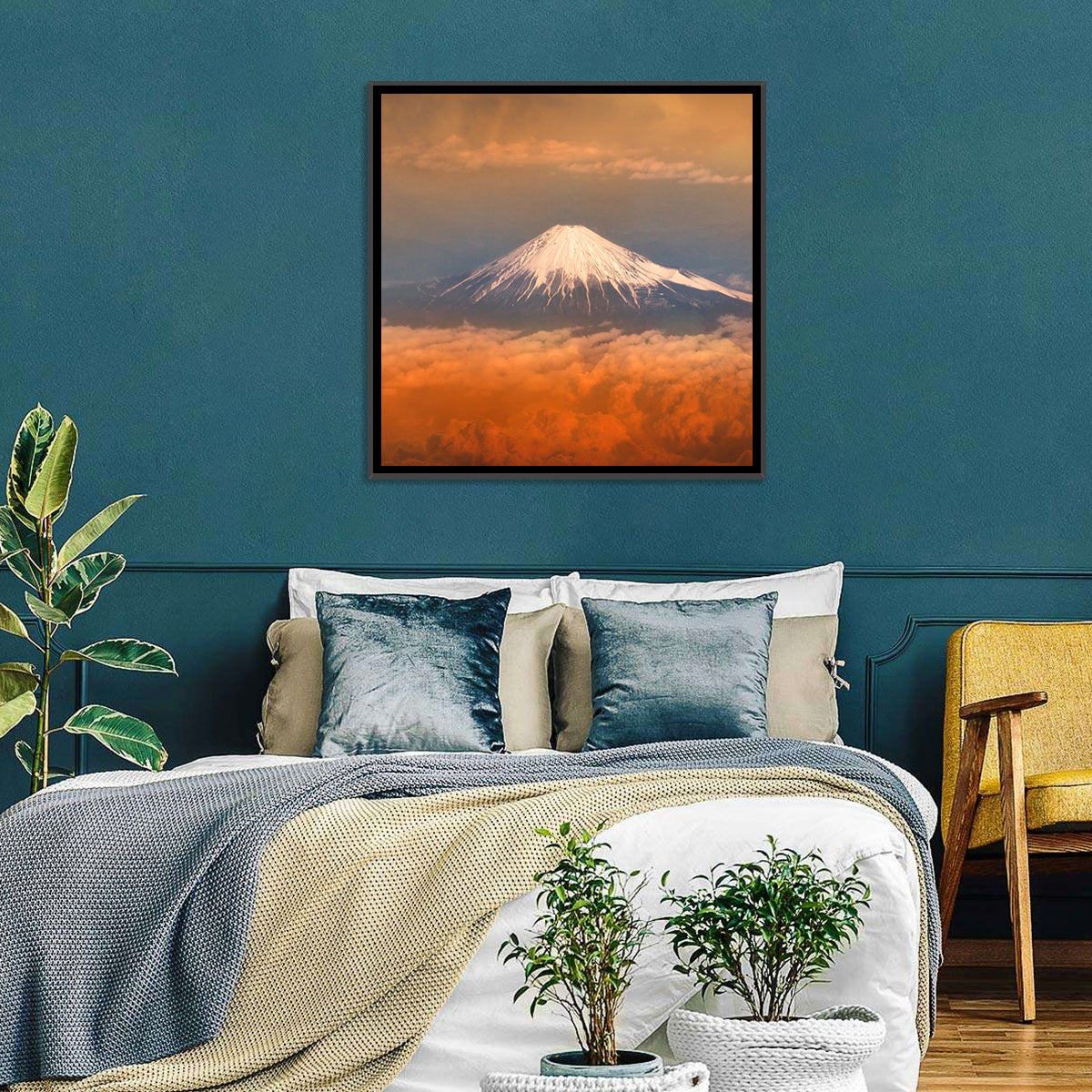 Snowy Mount Fuji Wall Art