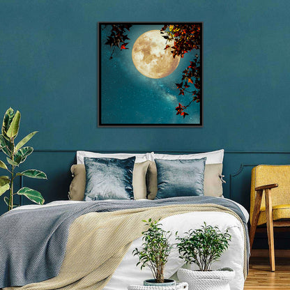 Autumn Moon with Milky Way Wall Art