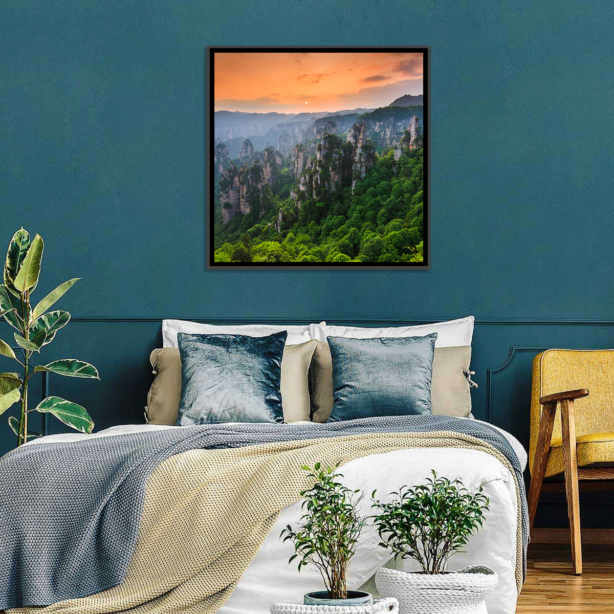 Zhangjiajie Forest at Sunset Wall Art