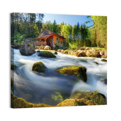 Salzburg Stream with Watermill Wall Art