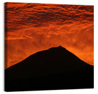 Pico Island Volcano Silhouette at Sunset Wall Art