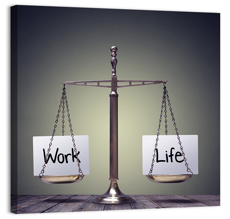 Metallic Scale: Work and Life Wall Art