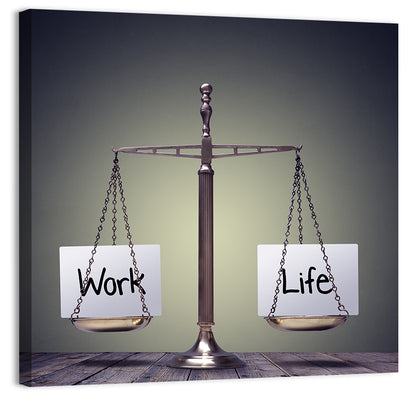 Metallic Scale: Work and Life Wall Art