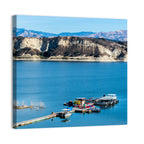 Lake Cachuma Dock and Mountains Wall Art
