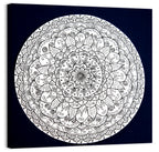 Navy Ornamental Mandala Wall Art