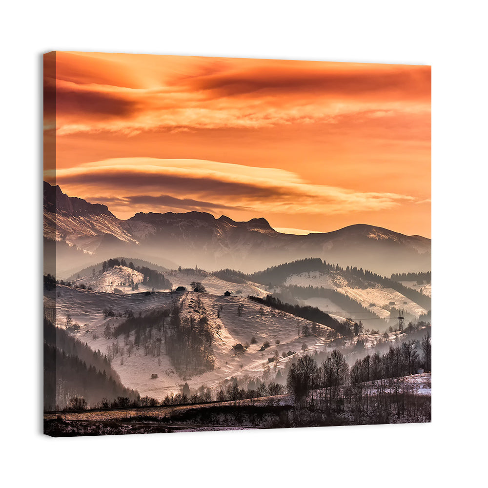 Pestera Mountain Sunrise Wall Art