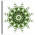Botanical Green Leaf Mandala Wall Art