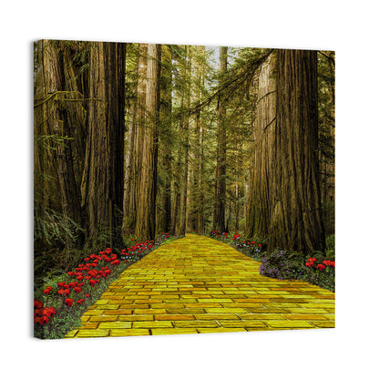 Forest Bricks Pathway Wall Art