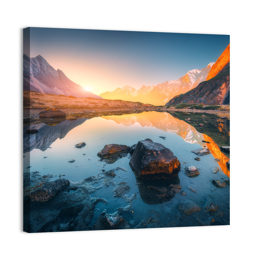 Himalayan Lake Reflections Wall Art